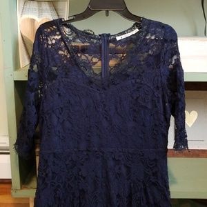 Navy Lace Dress